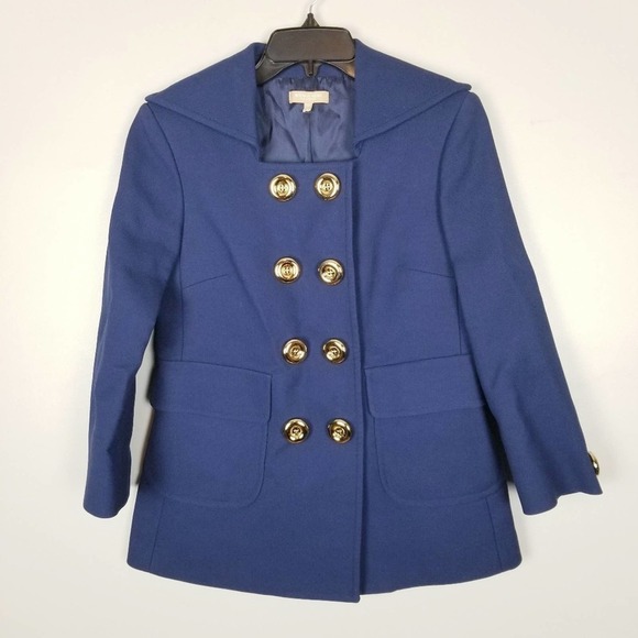Michael Kors Collection, Italy, navy blue double breasted blazer jacket, size 4 - Picture 1 of 8